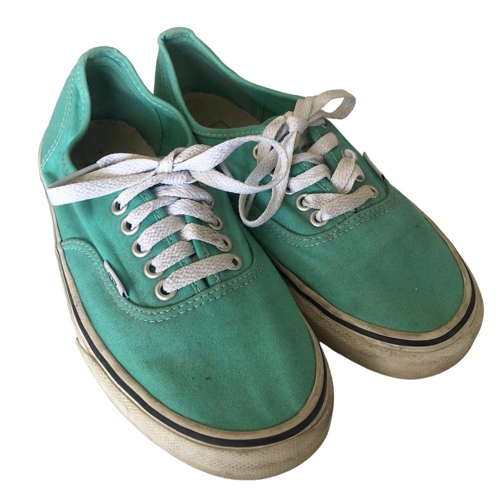 Vans Sneakers Aqua Womens 8 Mens 6.5 lace ups black/white trim
